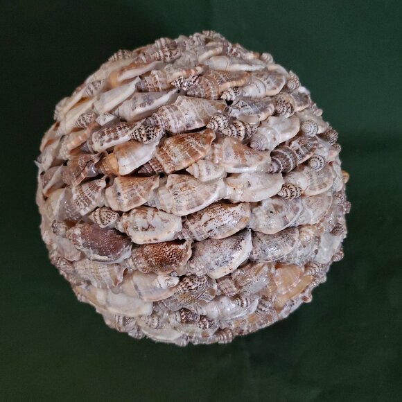 Seashell Home Decor Big Ball Sphere Sea Shell Beach Handmade - Picture 9 of 9